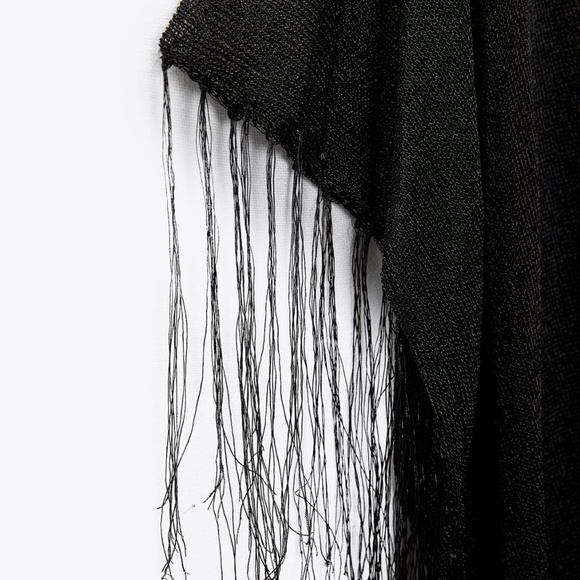 Zara limited edition fringe metallic thread kaftan dress - Picture 4 of 4